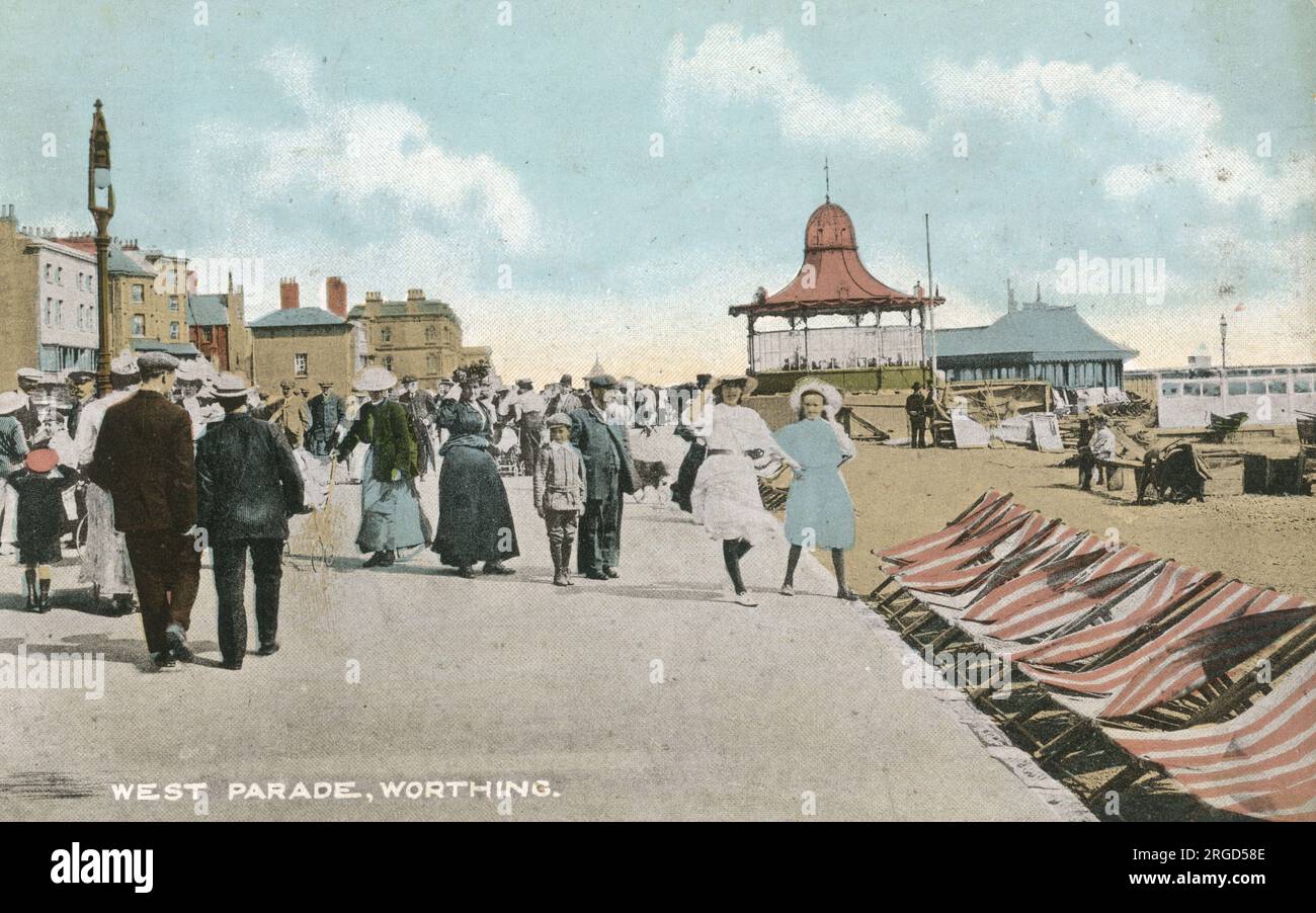 West Parade, Worthing, Sussex Banque D'Images