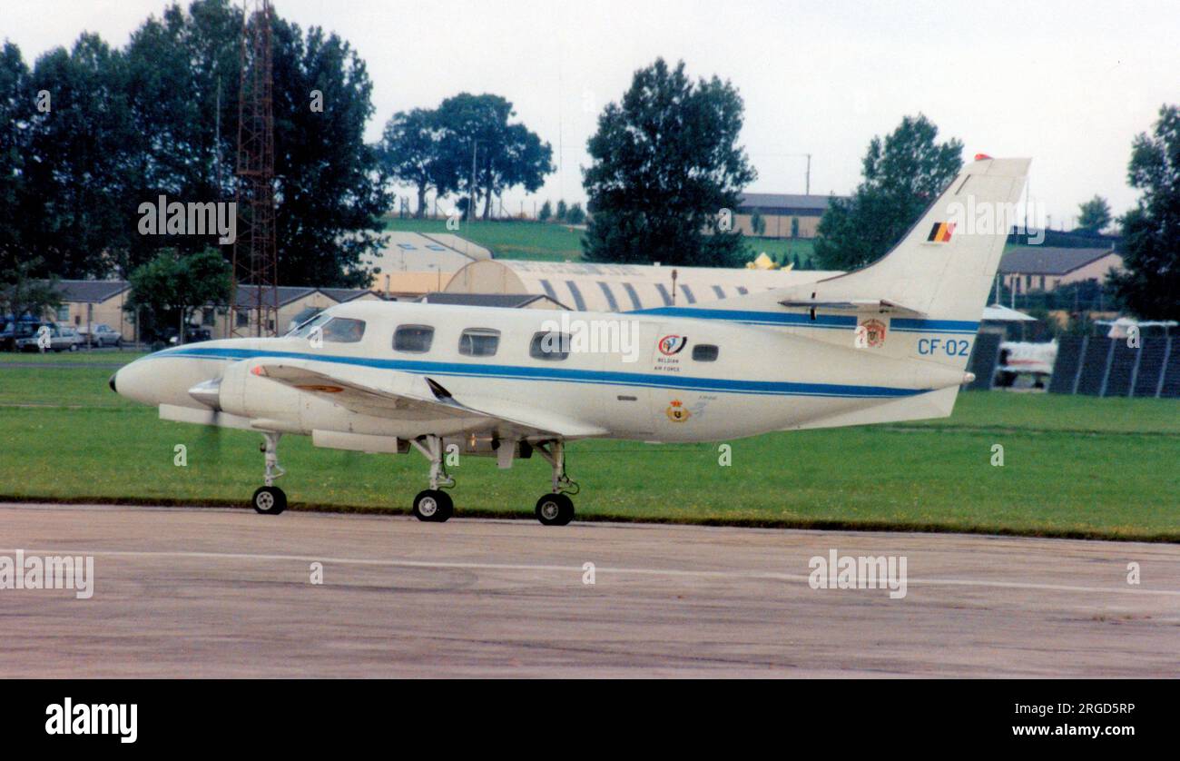 Force aérienne belge - Fairchild-Swearingen sa.226T Merlin IIIA CF-02 (msn T260), du 21e Escadron 15e Escadre, au Royal International Air Tattoo - RAF Fairford 27 juillet 1998. (Force Aerienne Belge - Belgische Luchtmacht - Force aérienne belge). Banque D'Images