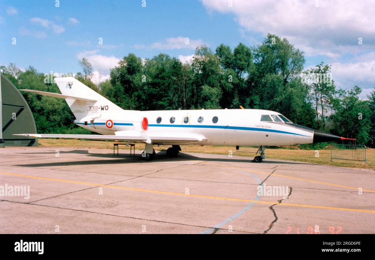 Armee de l'Air - Dassault Falcon 20F 483 - 339-WO (msn 483), de CITAC 00,0339, à Saint Dizier AB le 21 juin 1992. (Armée de l'Air - Force aérienne française) Banque D'Images