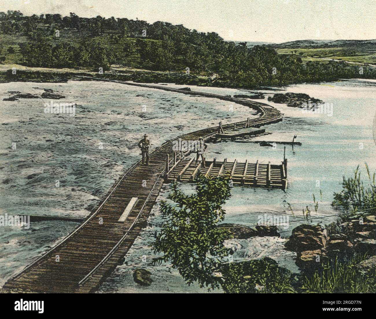 Pont Boer sur la rivière Tugela, Afrique du Sud Banque D'Images