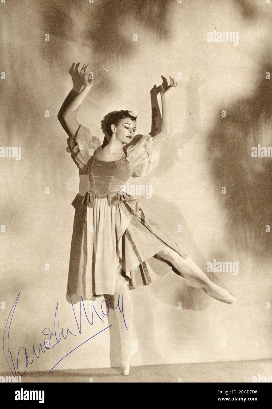 Pamela May, ballerine dans The Gods Go A-Bedig, The Vic-Wells Ballet, supplément au Dancing Times, décembre 1937 Banque D'Images
