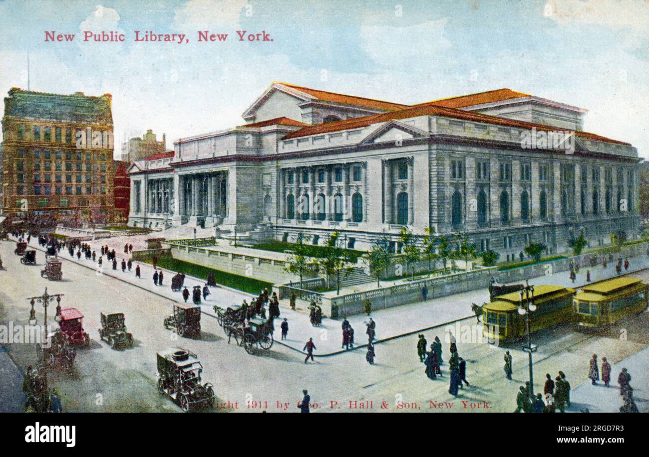 New public Library, New York, États-Unis. Banque D'Images