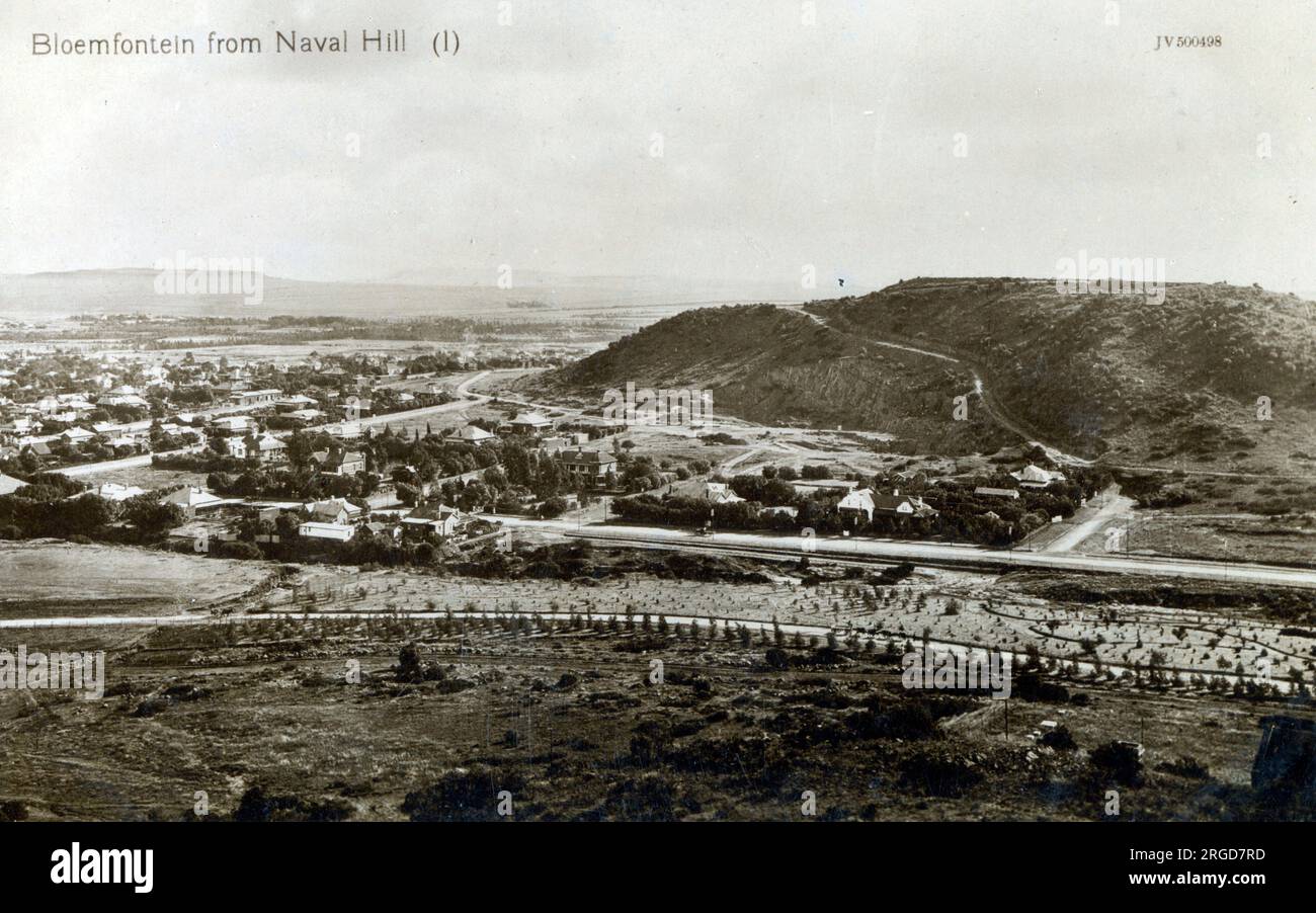 Bloemfontein, Orange Free State, Afrique du Sud - vue depuis Naval Hill. Banque D'Images