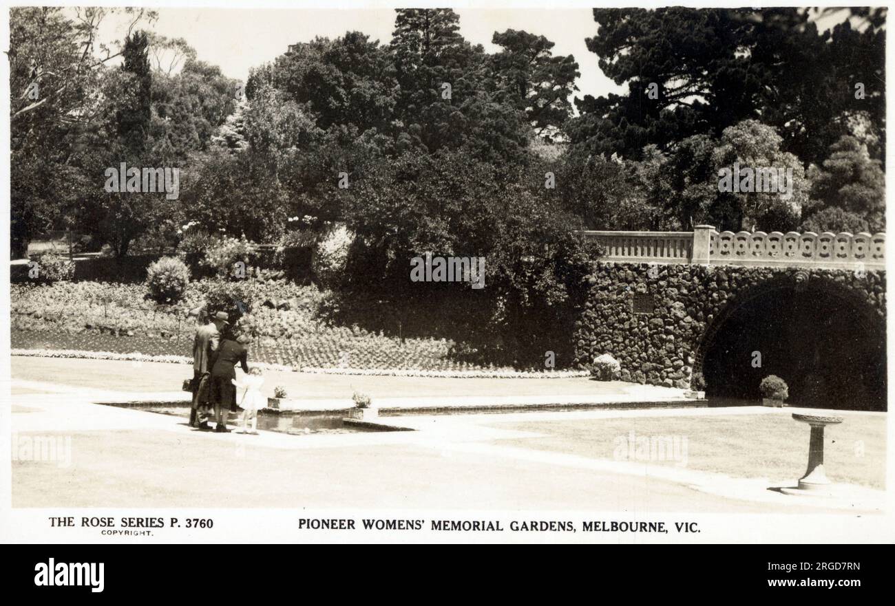 Pioneer Womens Memorial Gardens, Melbourne, Victoria, Australie. Banque D'Images