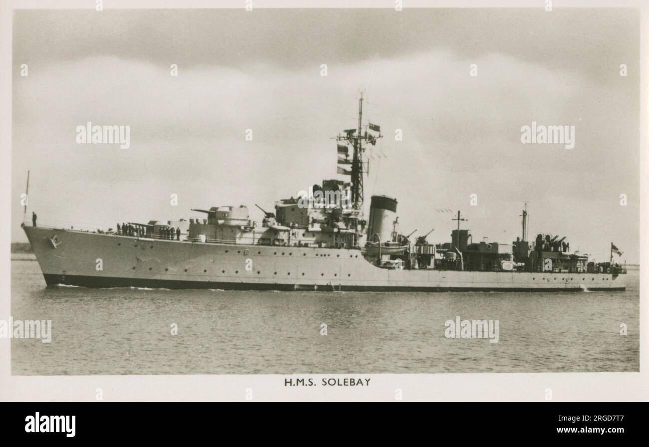 HMS Whirlwind - destroyer classe W - mis en service en 1944. Banque D'Images