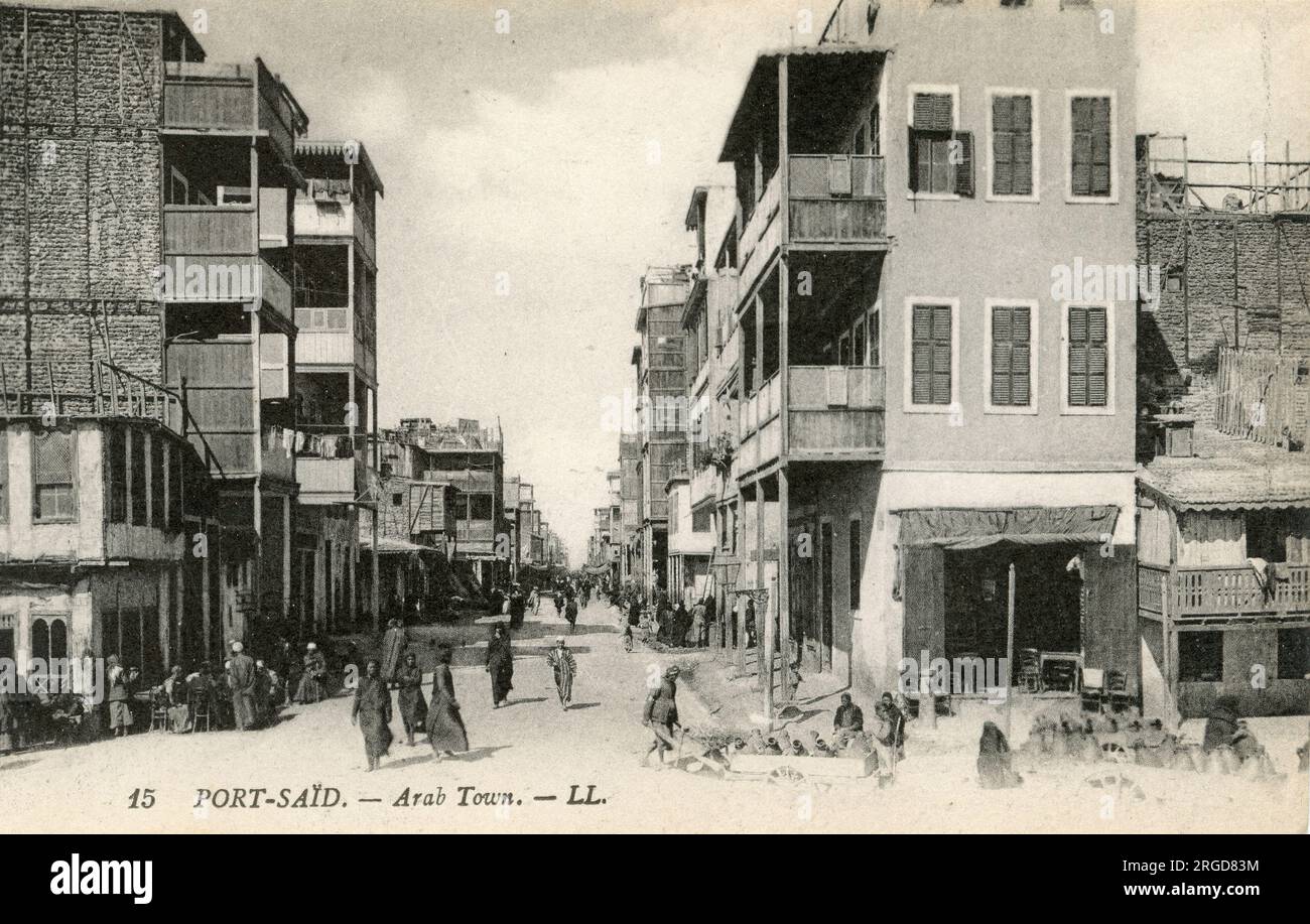 Ville arabe, Port-Saïd, Égypte Banque D'Images