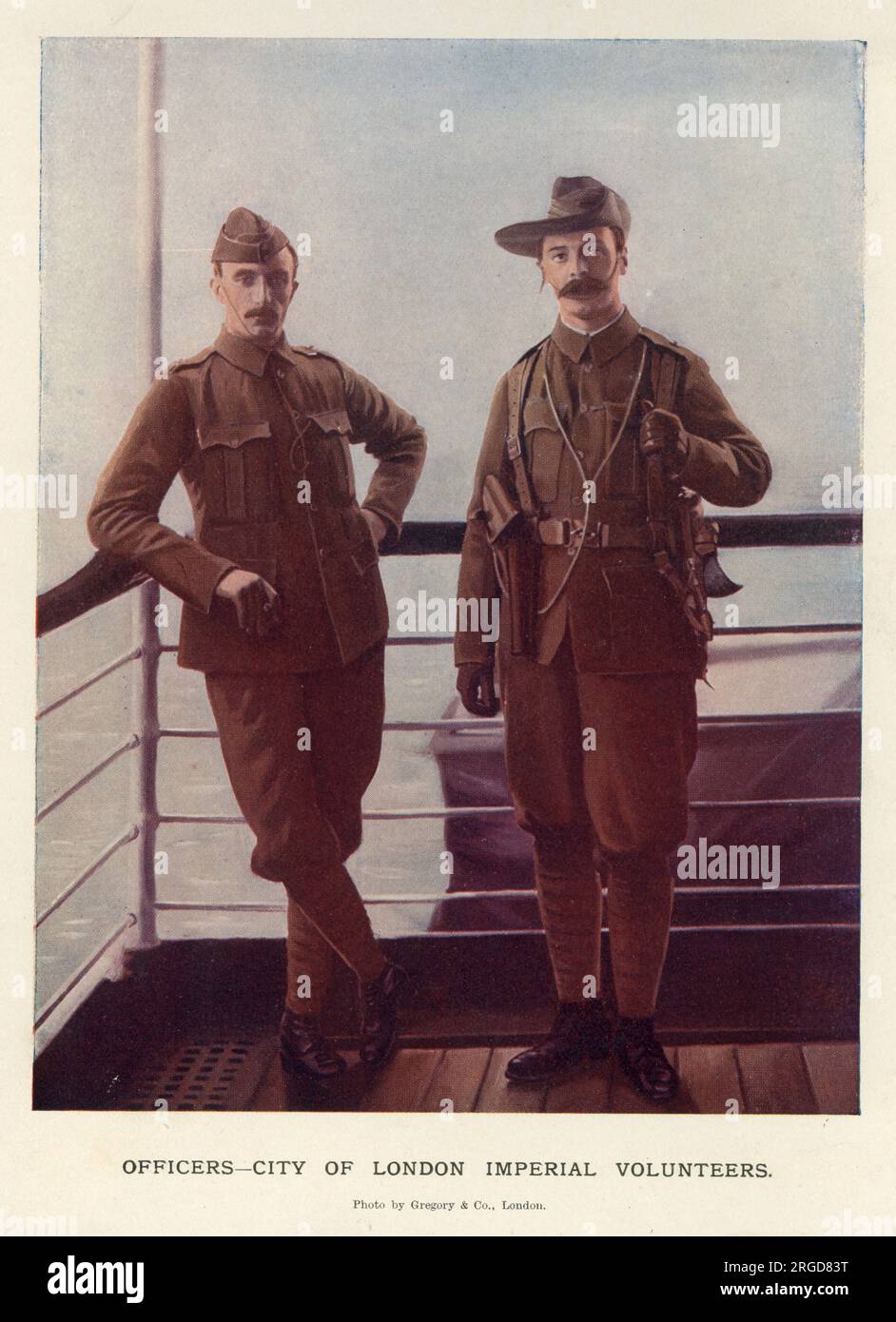 Officiers, City of London Imperial Volunteers Banque D'Images