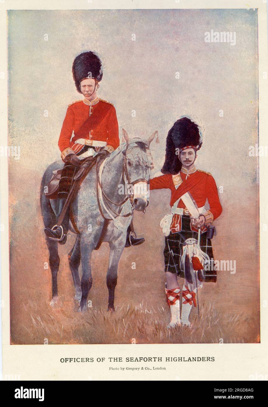 Officiers des Seaforth Highlanders Banque D'Images