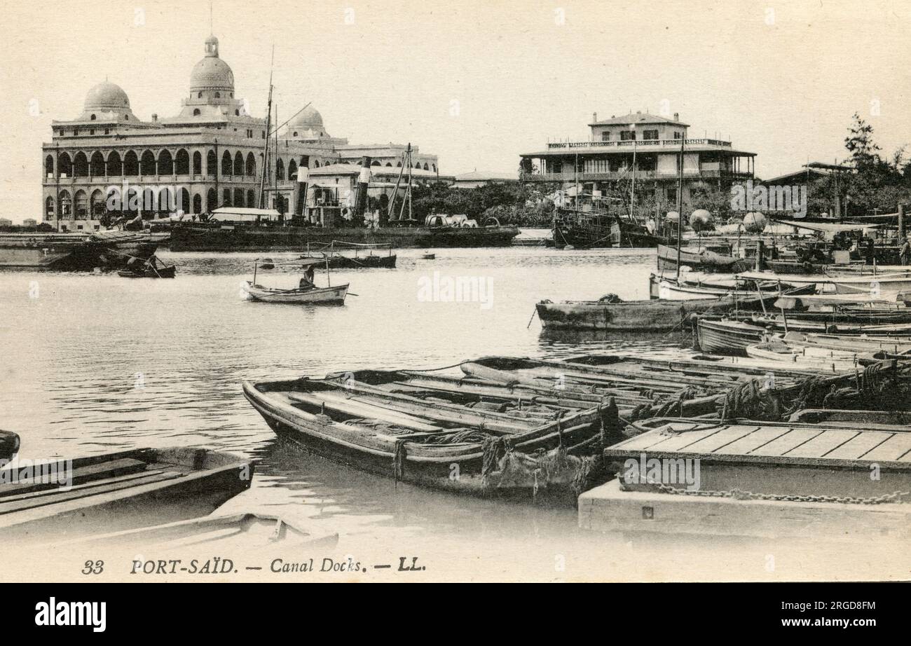 Docks du canal de Suez, Port-Saïd, Égypte Banque D'Images