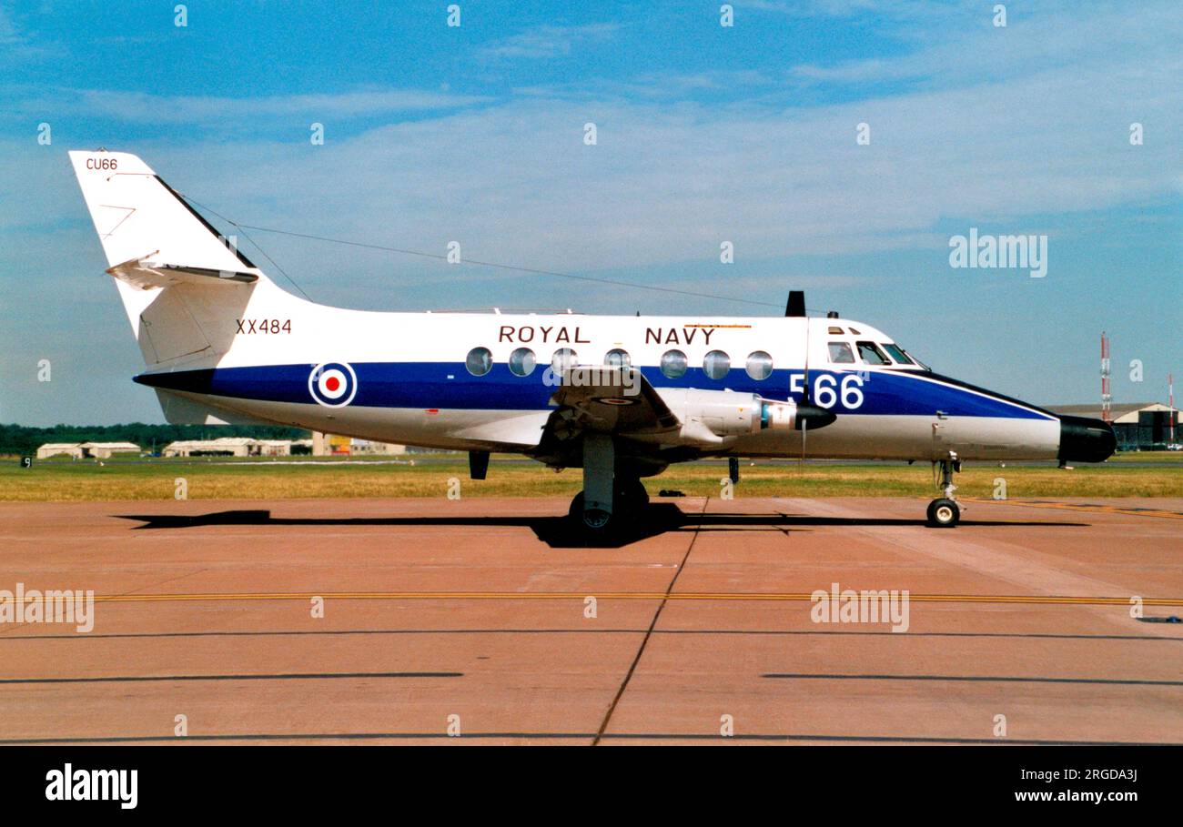 Royal Navy - British Aerospace Jetstream T.2 XX484 (msn 266 P/N 58, code de base 'CU', indicatif d'appel '66'). Banque D'Images