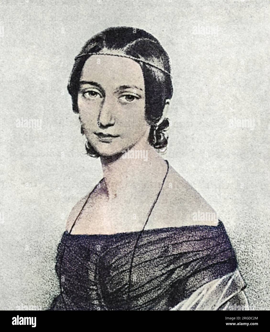 CLARA SCHUMANN (née Wieck) (1819 - 1896), musicienne allemande en tant que jeune femme. Banque D'Images