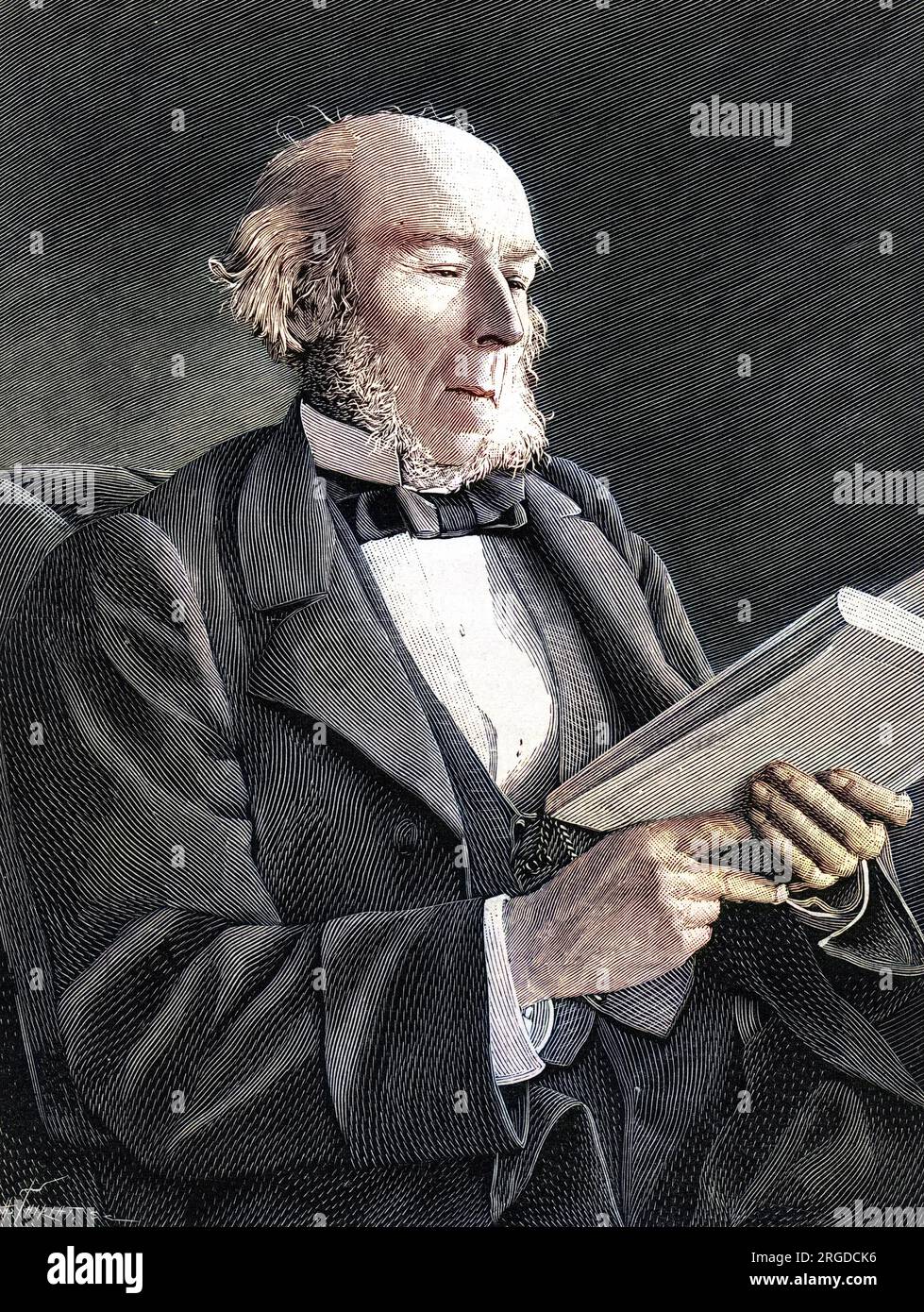 HERBERT SPENCER (1820 - 1903), philosophe et sociologue Banque D'Images