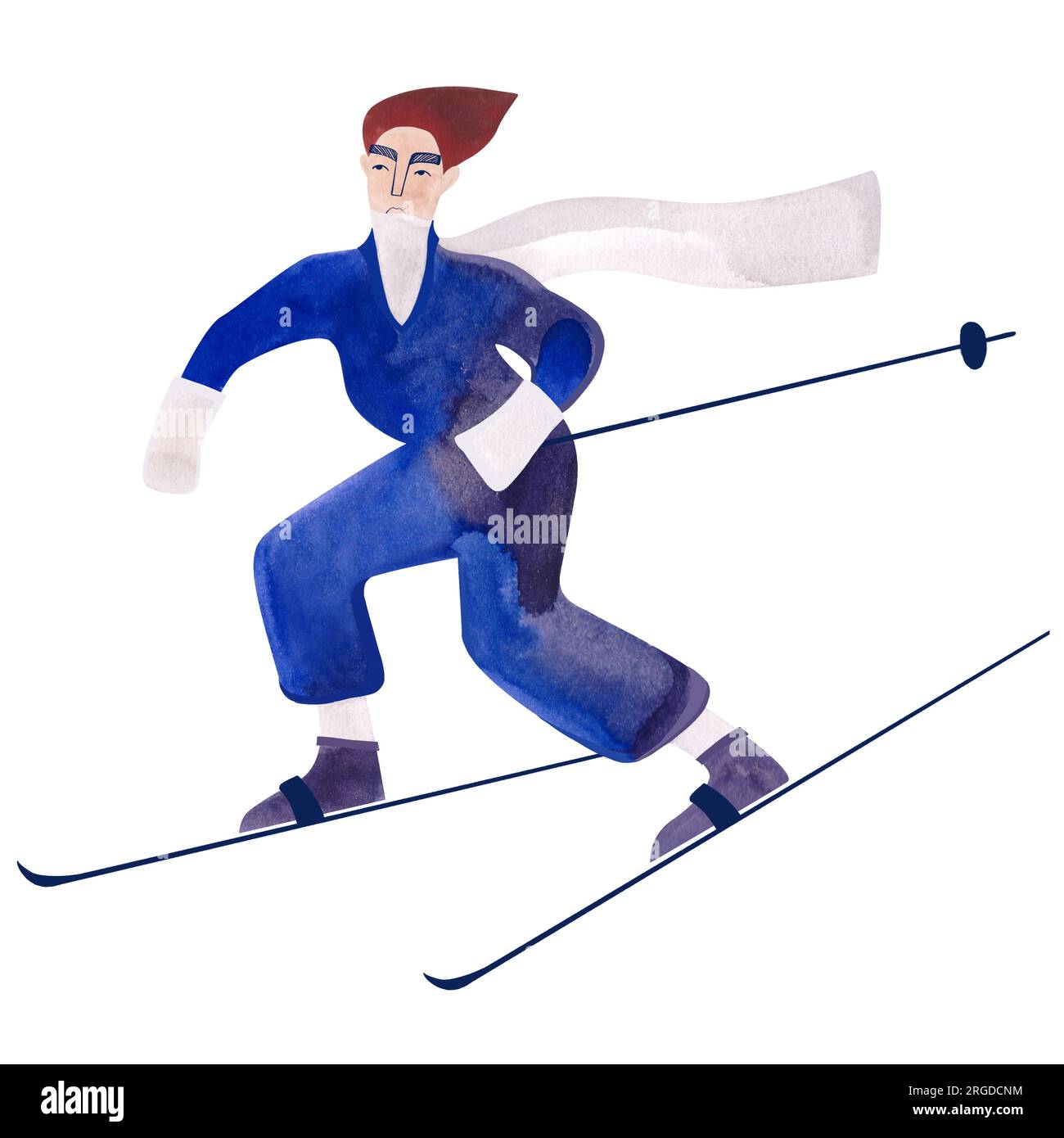 clipart de skieur