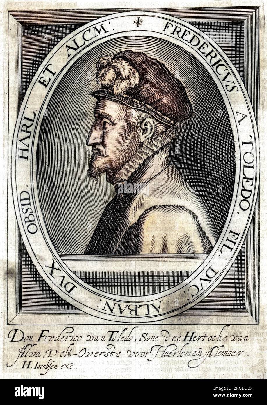 FEDERICO DE TOLEDO commandant militaire espagnol aux pays-Bas, fils du duc d'Alva : gouverneur de Naples en 1568, assiégea plus tard Haarlem. Banque D'Images