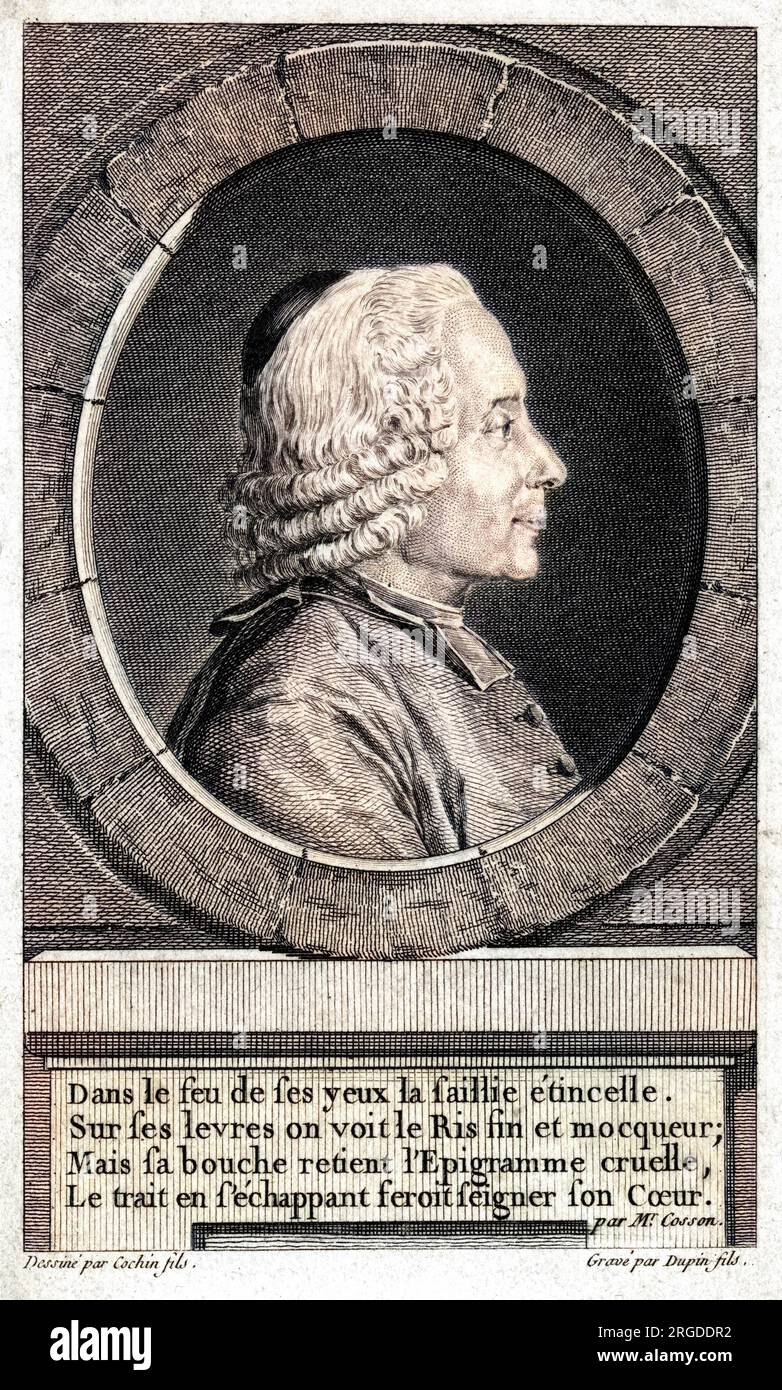 CLAUDE HENRI de FUSEE, abbé de VOISENON (1708 - 1775), écrivain français. Banque D'Images