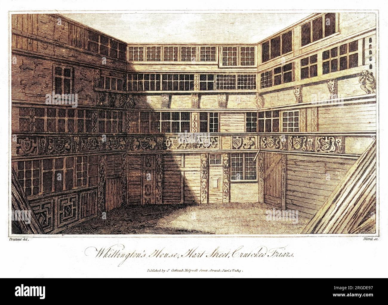 WHITTINGTON HOUSE, Hart Street, Crutched Friars, Londres - la maison réputée de Richard Whittington, maire de Londres, et de son chat. Banque D'Images