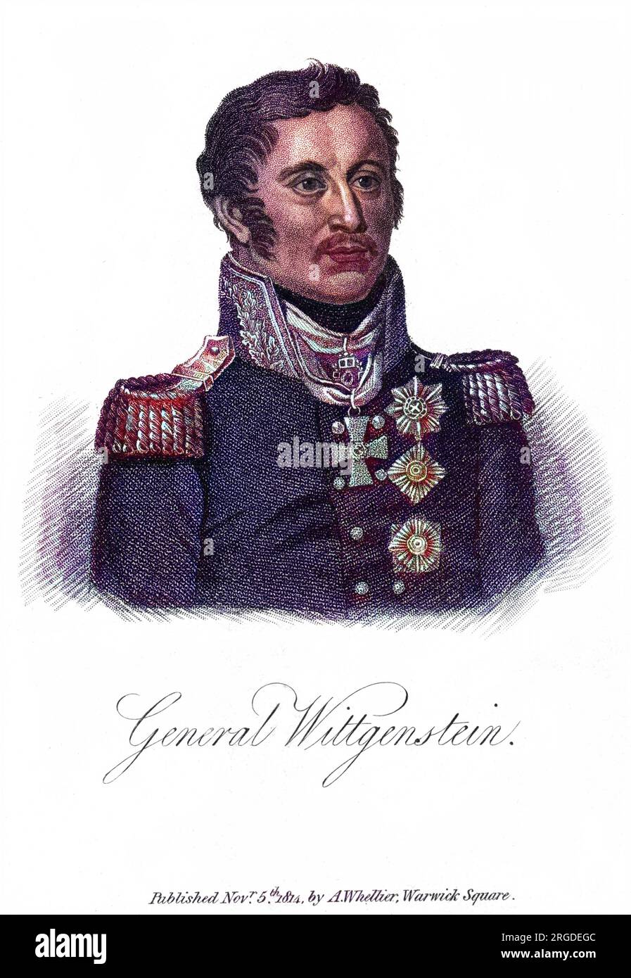 LUDWIG PRINZ WITTGENSTEIN commandant militaire russe Banque D'Images