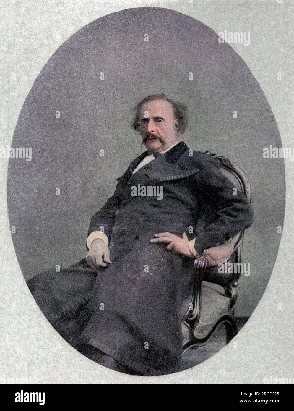 JULES BARBEY d'AUREVILLY BERTHELOT (1808 - 1889), écrivain français. Banque D'Images