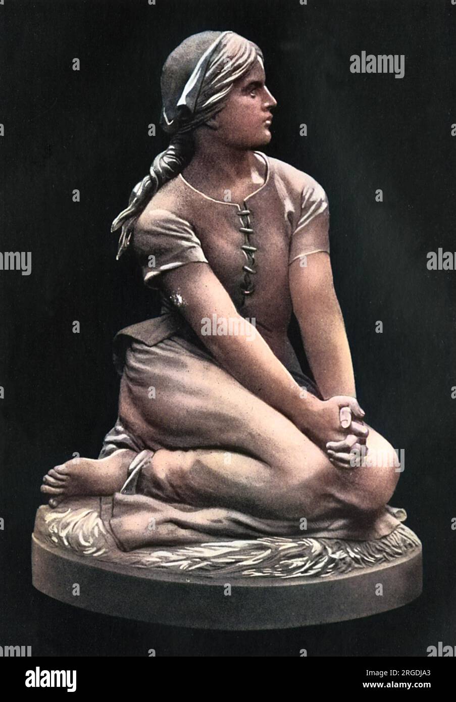 Une statue de Jeanne d'Arc. Héros populaire féminin français. Banque D'Images