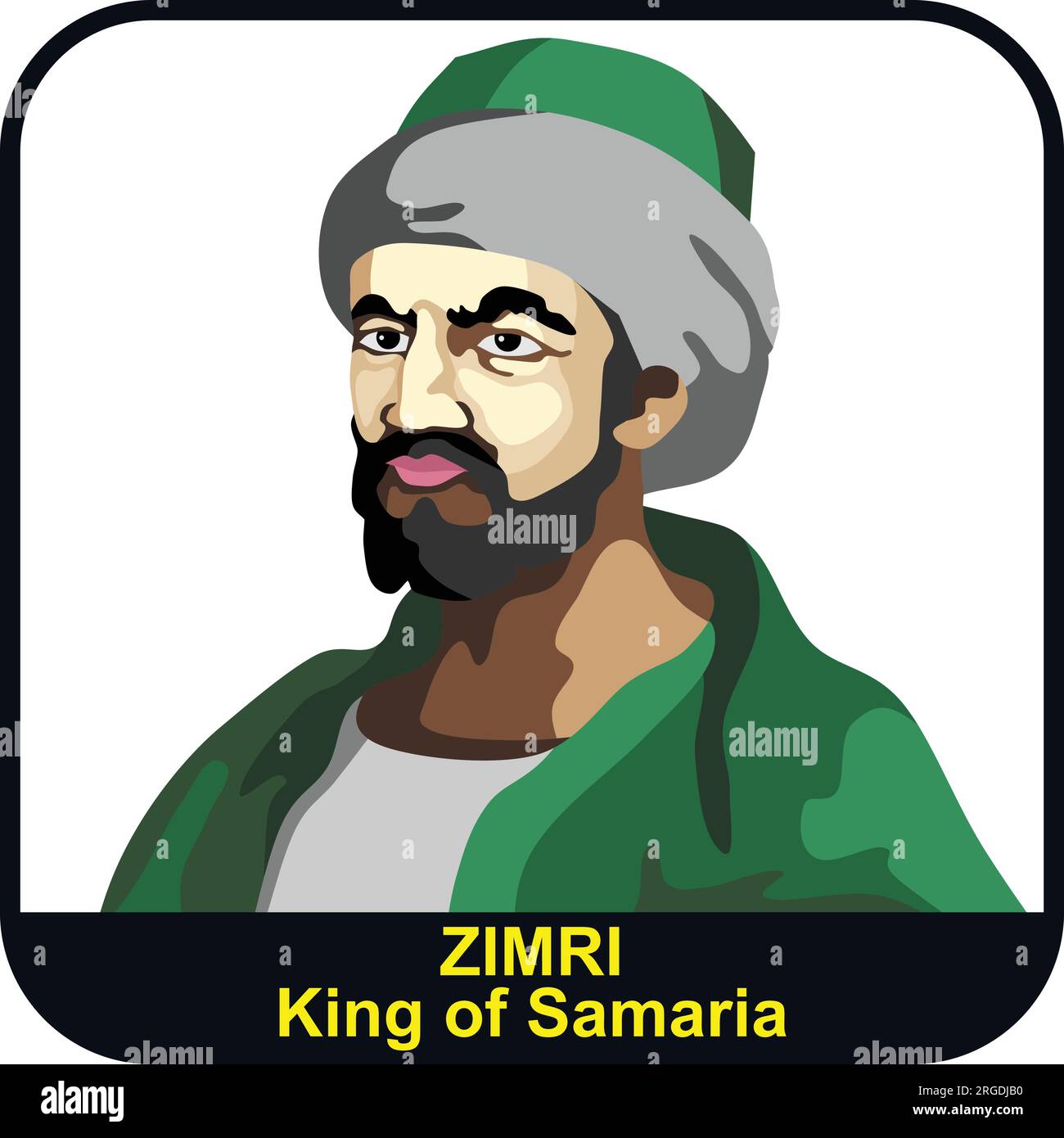 Zimri 5e roi d'Israël Samarie Illustration de Vecteur
