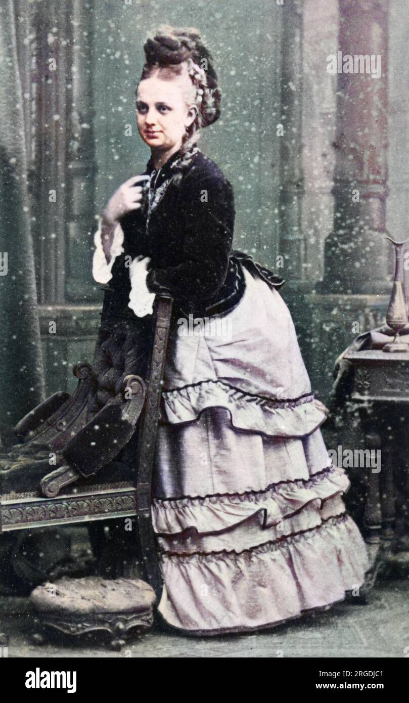 Mlle ou Mme Leece, spiritualiste, dans une photo de studio. Banque D'Images