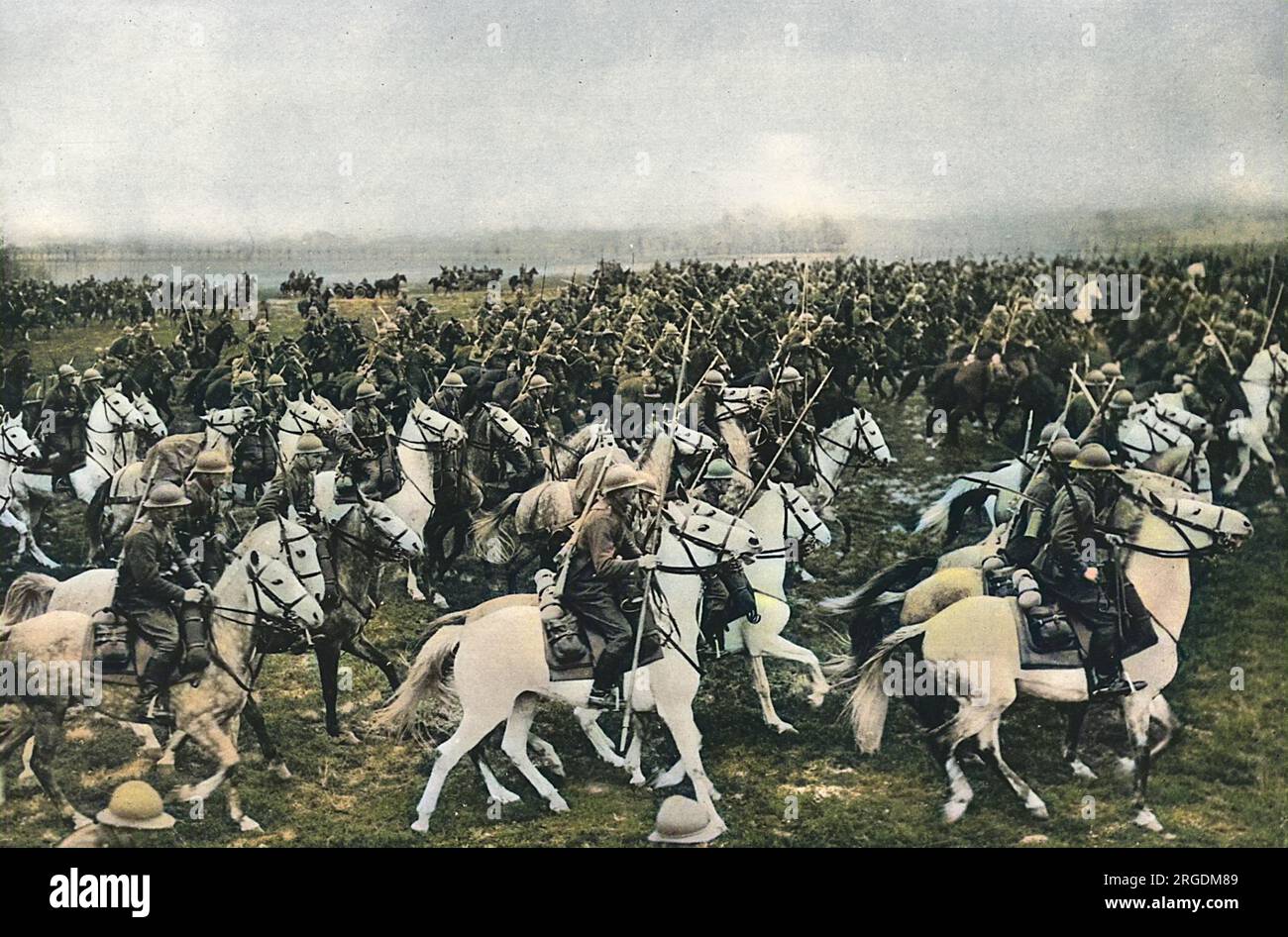 La Pologne en tant que puissance militaire : cavalerie, chars et infanterie (partie d'un spread dans l'Illustrated London News). L'impressionnante cavalerie à cheval de Pologne est vue ici, probablement la meilleure d'Europe (selon l'ILN), et équipée d'épée, de lance et de mitrailleuses. [On ne peut s'empêcher de sentir que l'épée et la lance vont avoir un effet limité contre un char Panzer.] Banque D'Images