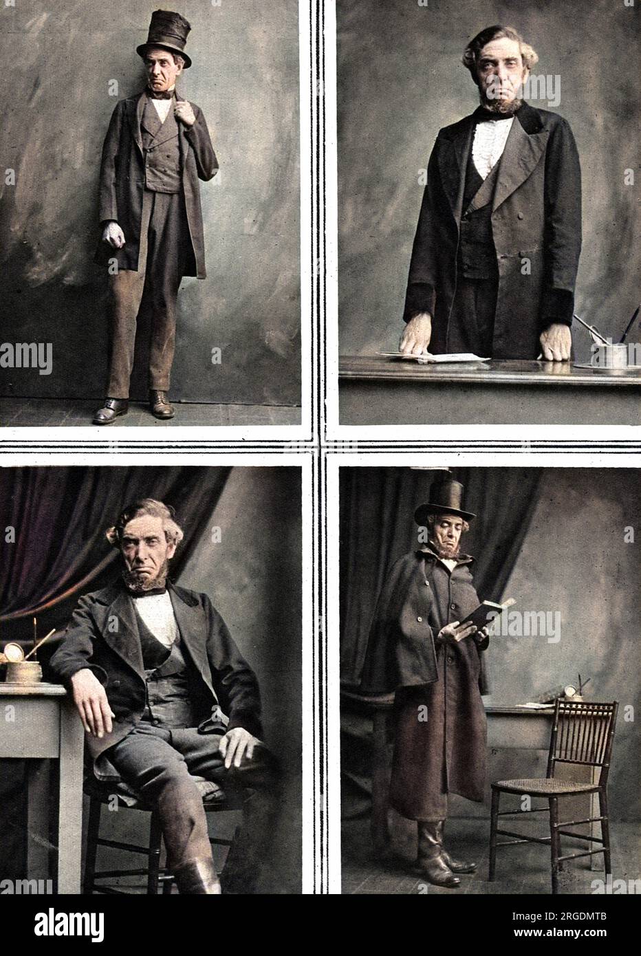 L'acteur, M. William J. Rea dans le rôle d'Abraham Lincoln au Lyric Opera House, Hammersmith en 1919, jouant le rôle principal dans la pièce de John Drinkwater. Les photographies montrent Rea jouant Lincoln à différentes étapes de sa carrière, de l'offre de présidence en 1860 à sa mort en 1865. Banque D'Images