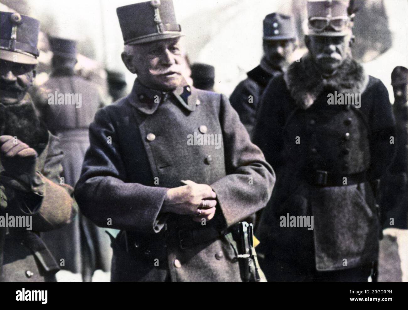Le comte Franz Conrad von Hotzendorf (1852-1925), chef d'état-major général de l'armée austro-hongroise au déclenchement de la première Guerre mondiale. Vu ici avec son chef d'état-major, le général Muller. Banque D'Images