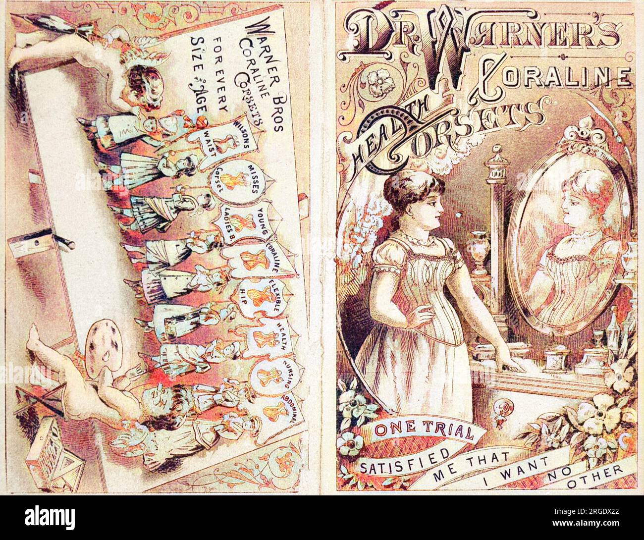 Dr Warners Coraline corsets de santé. « Un essai m'a convaincu que je ne voulais pas d'autre » Banque D'Images