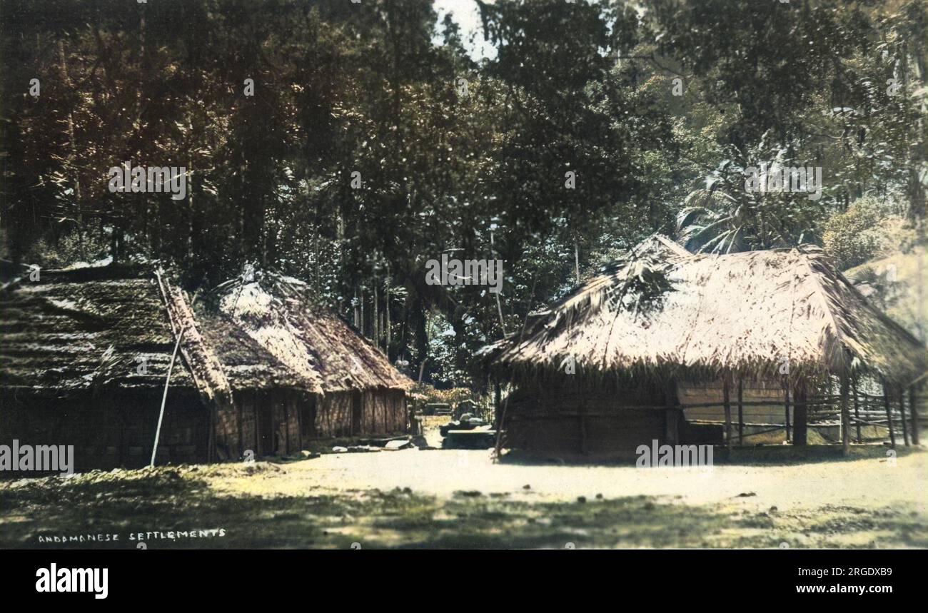 Village - Îles Andaman, Océan Indien. Banque D'Images