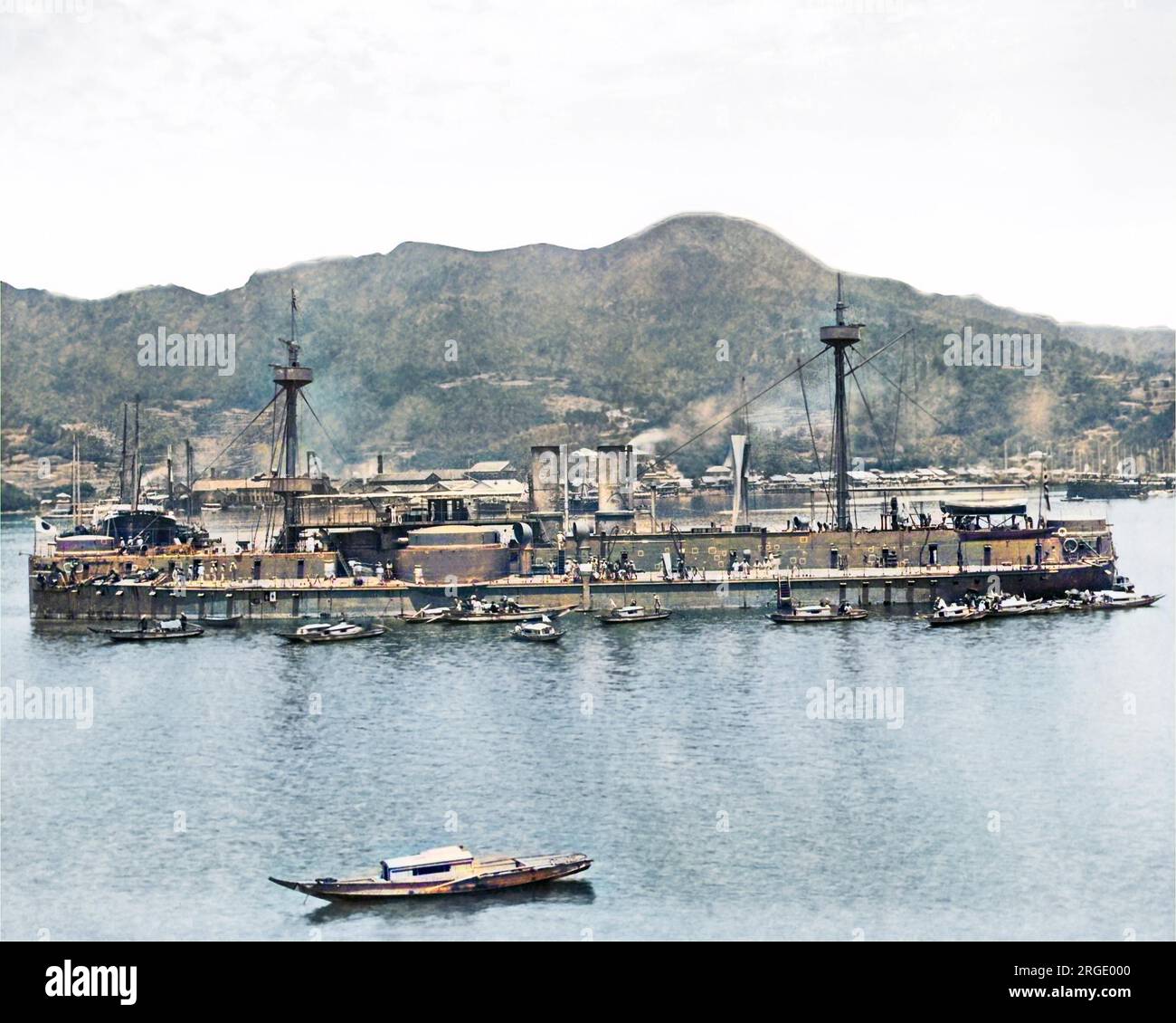 Navire de la marine japonaise, Hong Kong, Chine. Banque D'Images