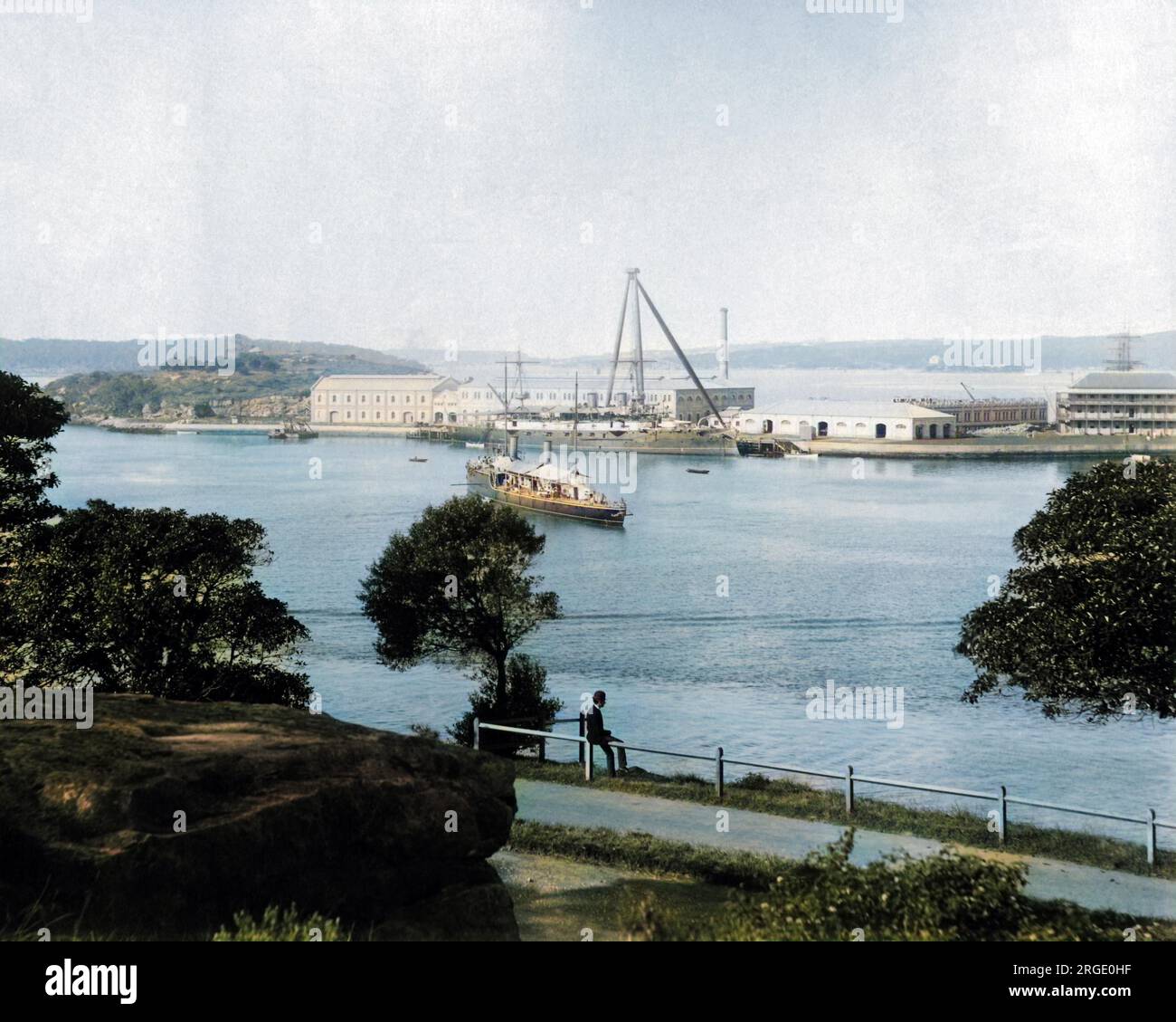 Naval Depot, Garden Island, port de Sydney, Australie. Banque D'Images