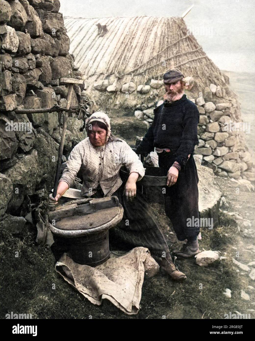 Crofters mouture du maïs, île de Skye, Écosse. Banque D'Images