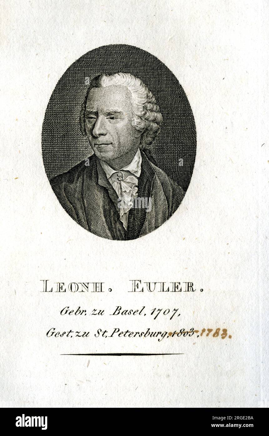 Leonh Euler - physicien, mathématicien, géographe Banque D'Images