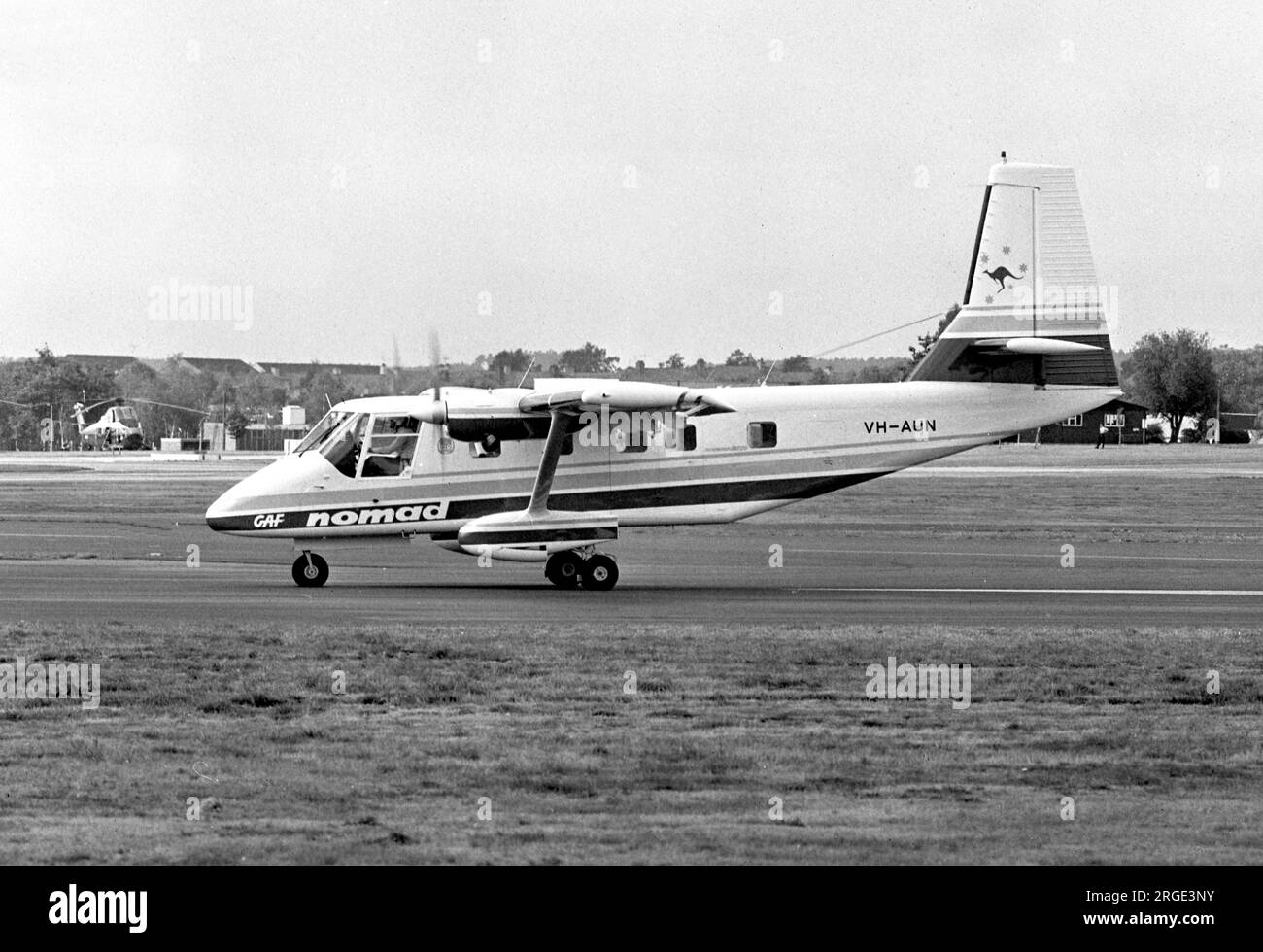 Government Aircraft Factories GAF N.22B Nomad VH-AUN (msn 26), au SBAC Farnborough Airshow, du 3-10 au 27 septembre 1976. Banque D'Images