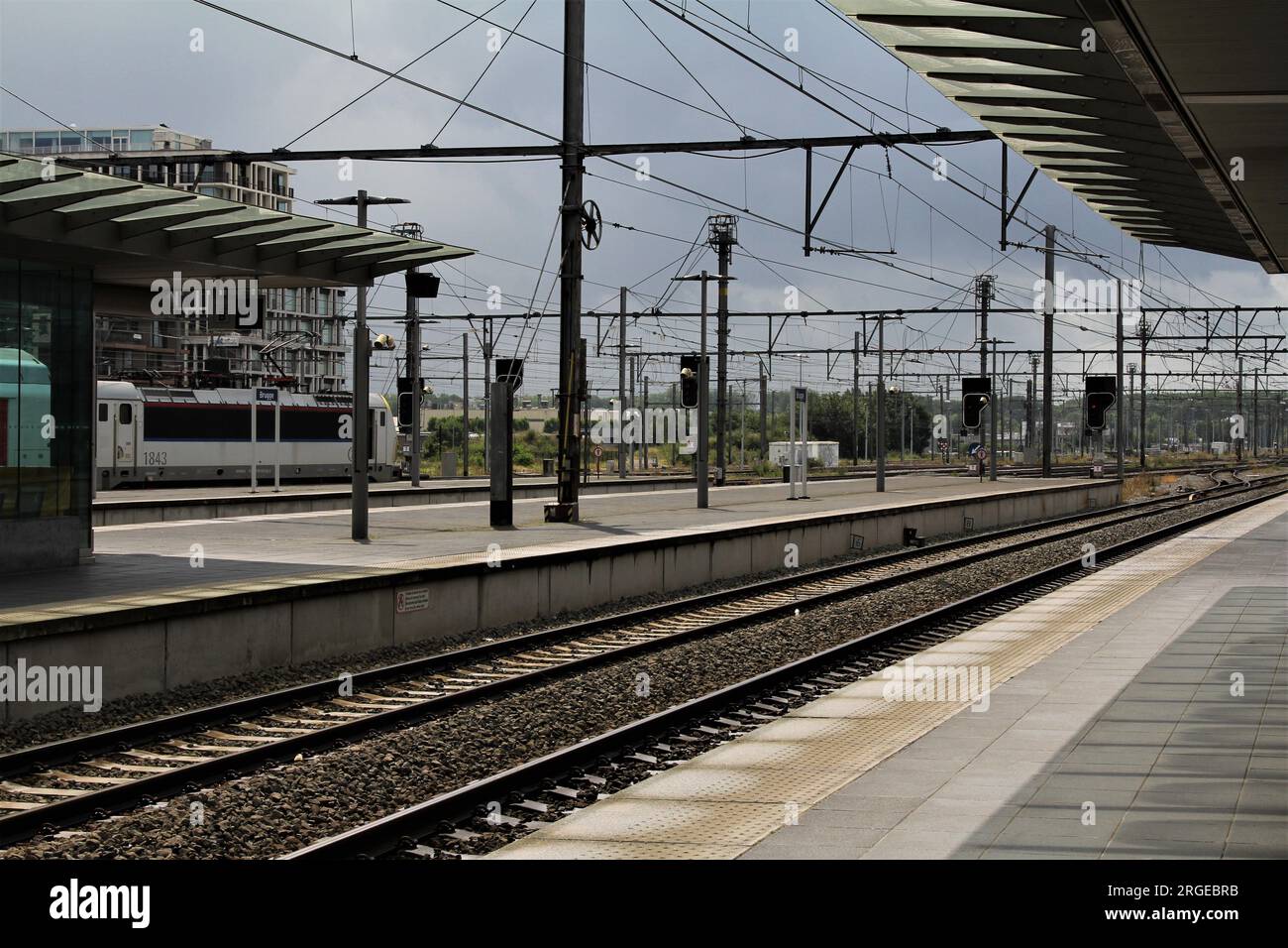 Gare de Bruges, Belgique Banque D'Images