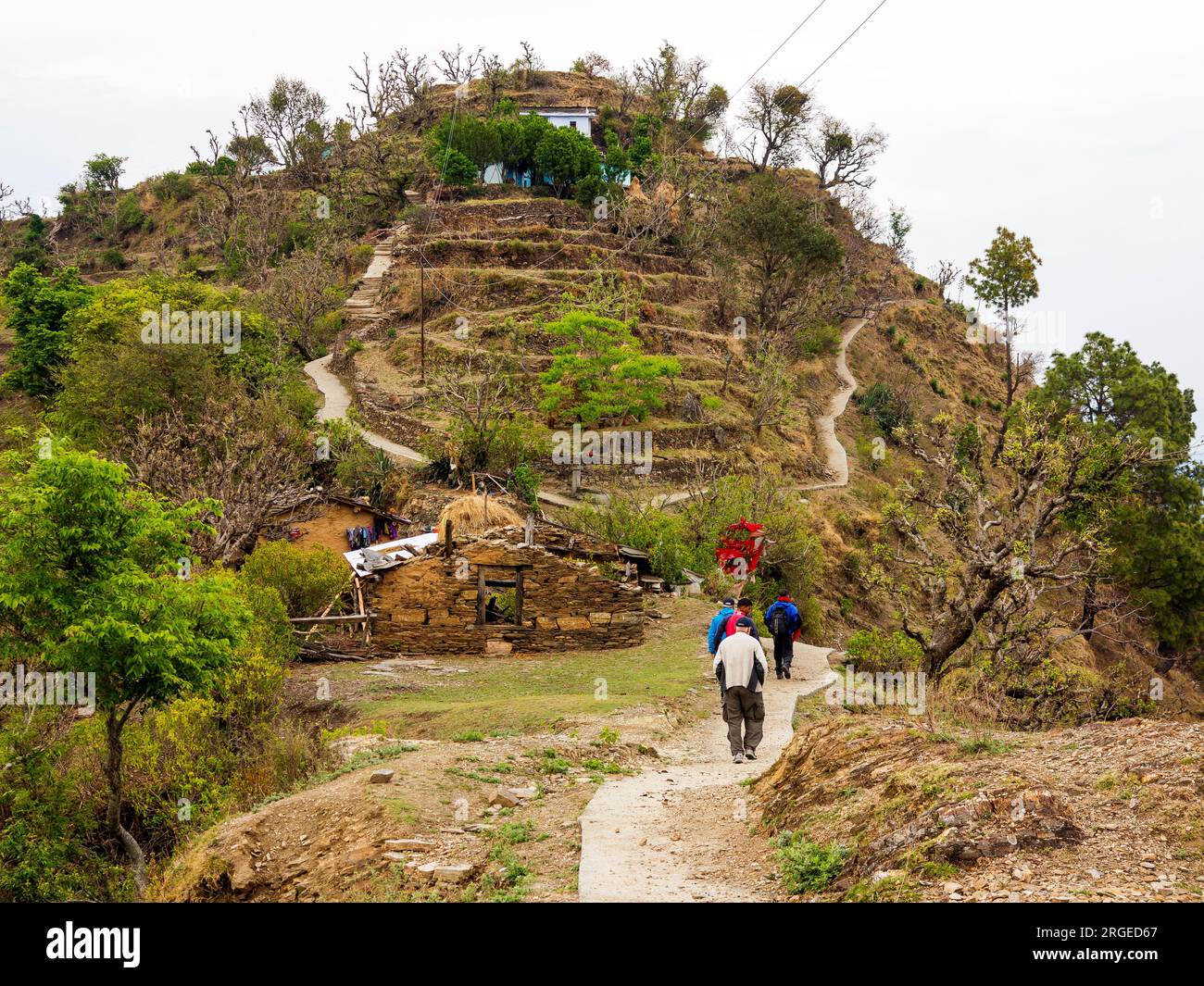 Le Saddle à Tulla Kote Village, où Jim Corbett vient après le Tallas des Maneater, Kumaon Hills, Uttarakhand, Inde Banque D'Images