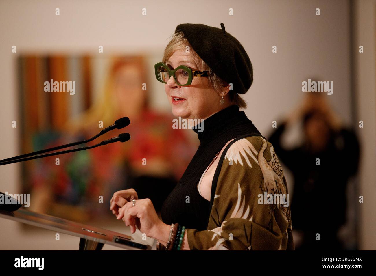 Sydney, Australie. 09 août 2023. L'artiste Jac Grantford lors de l'annonce du prix Archibald 2023 lauréat du prix People's Choice à l'Art Gallery of New South Wales à Sydney, le mercredi 9 août 2023. (AAP image/Nikki Short) PAS D'ARCHIVAGE crédit : Australian Associated Press/Alamy Live News Banque D'Images