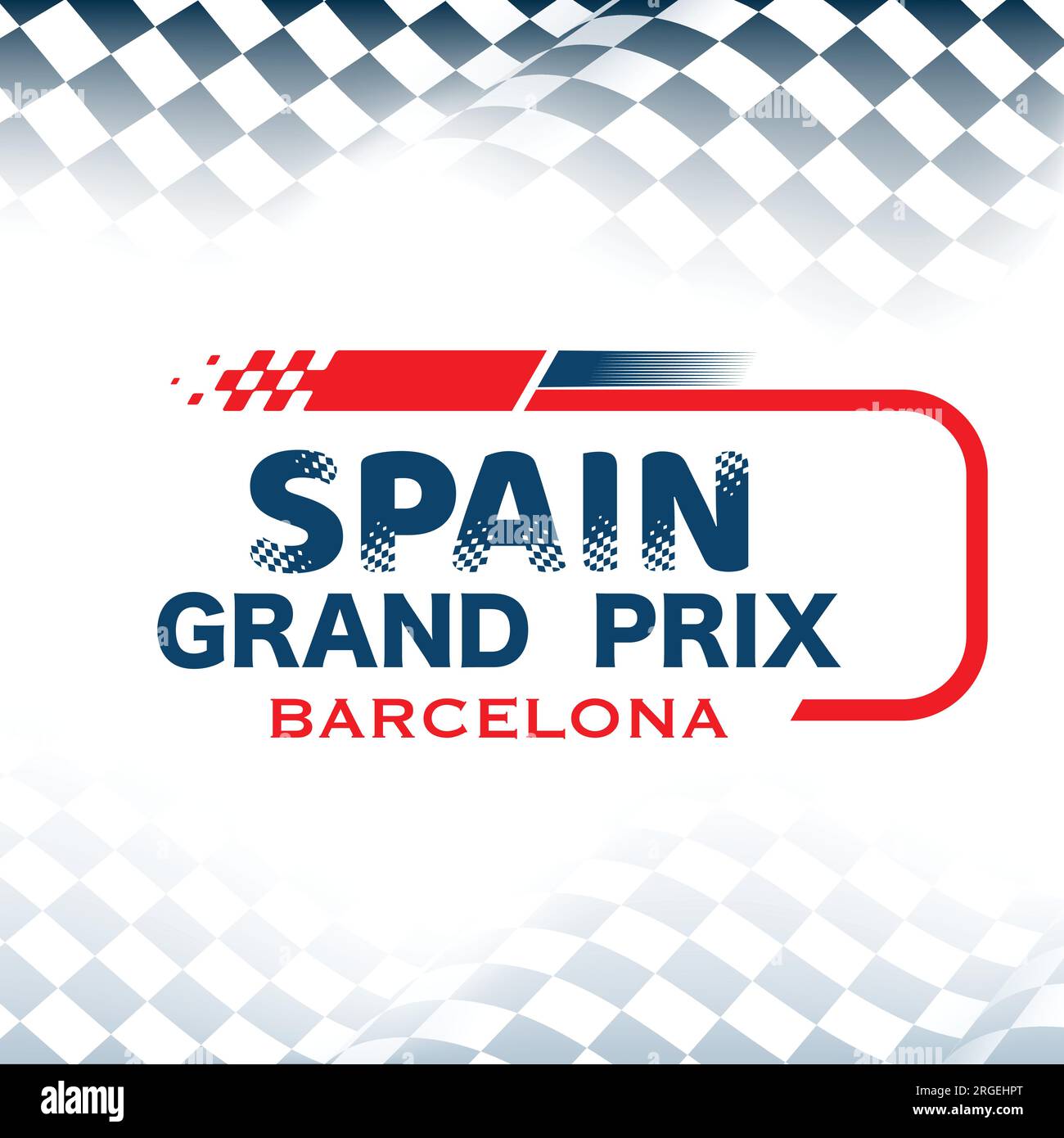 Fond à carreaux du grand prix d'Espagne Illustration de Vecteur