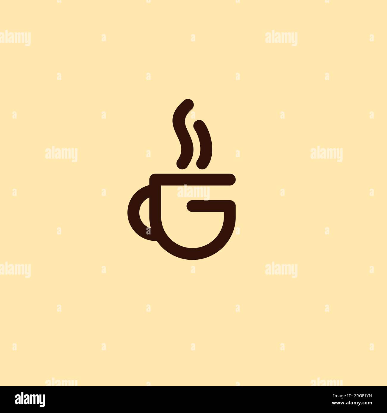 Logo lettre G Cup Coffee Design. Logo G Coffee Illustration de Vecteur