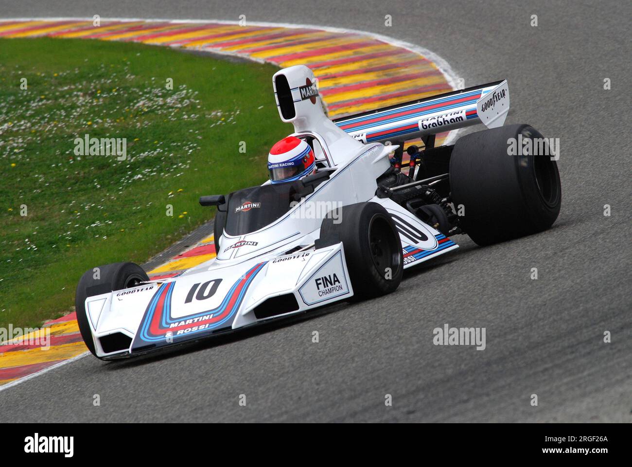 Mugello circuit 1 avril 2007 : course inconnue sur Classic F1 car 1975 Brabham BT44B ex Carlos Reutemann Ford Cosworth sur Mugello circuit en Italie pendant Mu Banque D'Images