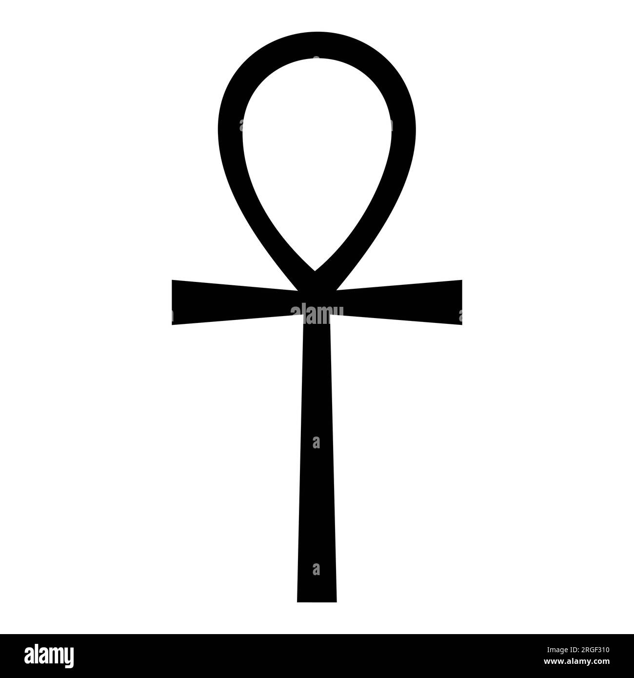 Croix copte Ankh icône couleur noire illustration de style plat image simple. Vector icon Scalable of ANkh. Symbole du cancer. Illustration de Vecteur