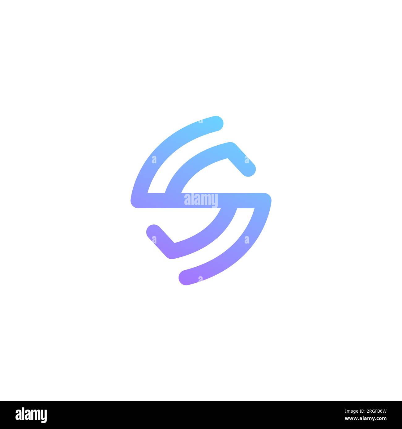 Logo SS. Logo lettre S Line Illustration de Vecteur