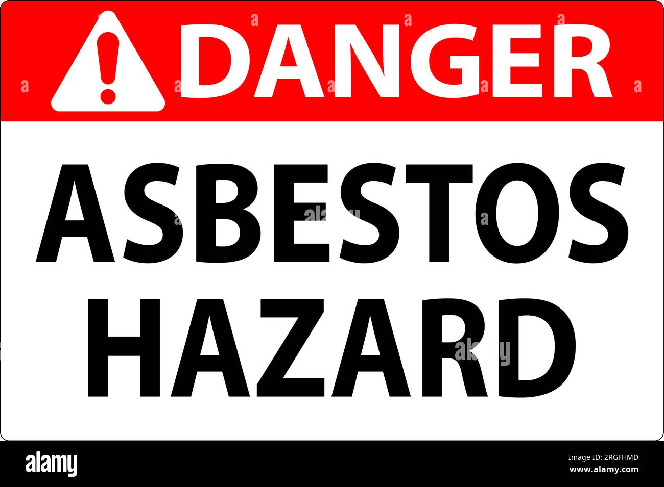 Panneaux de danger amiante zone de danger amiante personnel autorisé uniquement Illustration de Vecteur