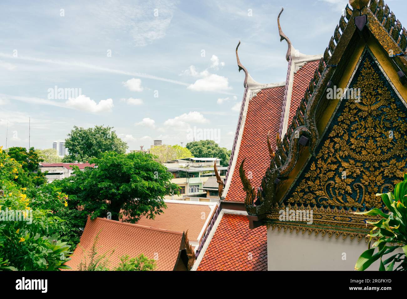 Le Mont doré Wat Saket à Bangkok, Thaïlande Banque D'Images
