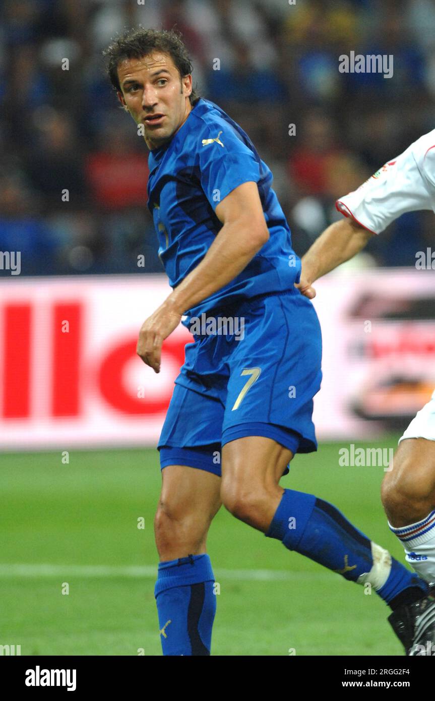 Milan Italie 2007-09-08, Alessandro Del Piero lors du match Italie - France, qualification pour le Championnat d'Europe de football 2008 Banque D'Images