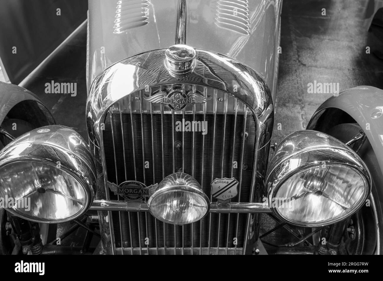1939 Morgan 4/4 voiture de course vintage le Mans exposée au National Motor Museum, Beaulieu, New Forest, Hampshire, Angleterre, ROYAUME-UNI. Banque D'Images