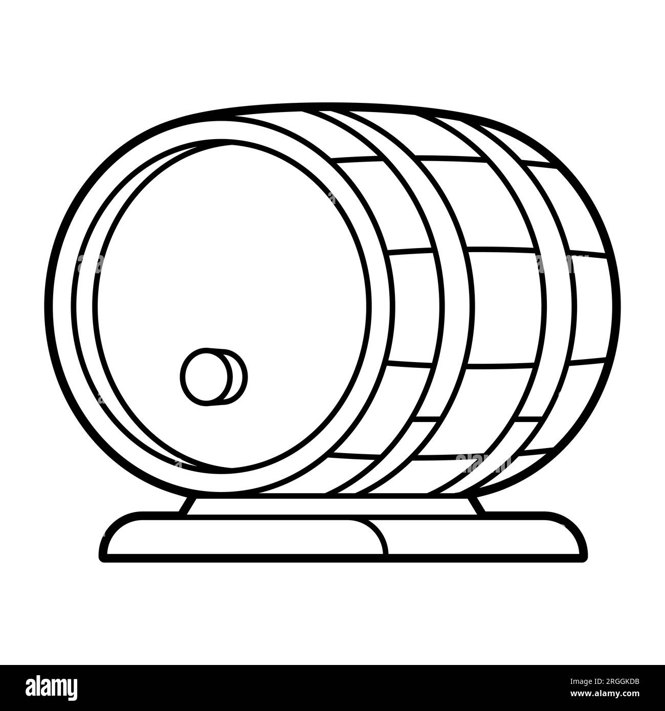 Tonneau en bois de bière. Fête de la bière ou Oktoberfest. Illustration de Vecteur