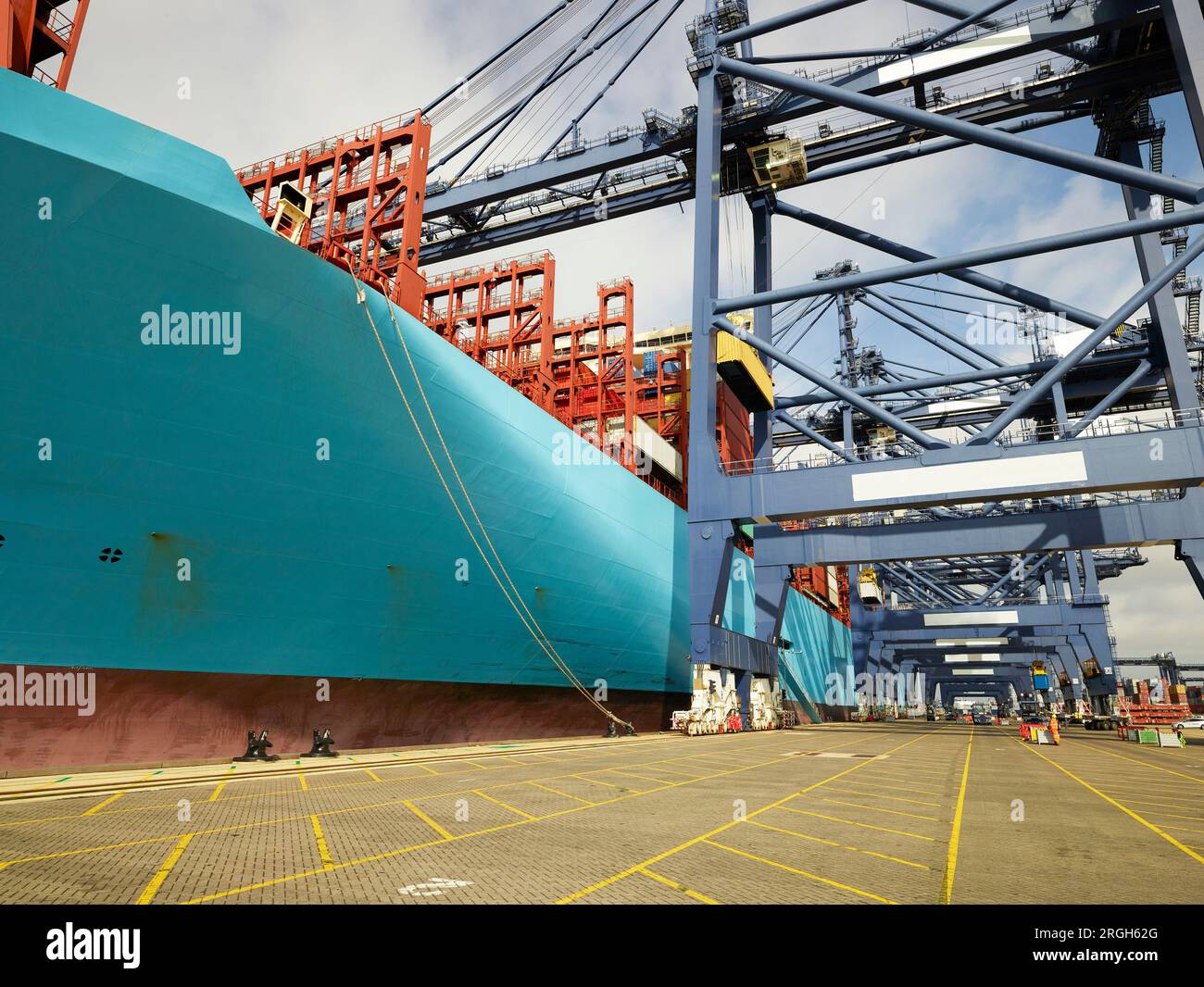 D'un cargo au port de Felixstowe, England Banque D'Images