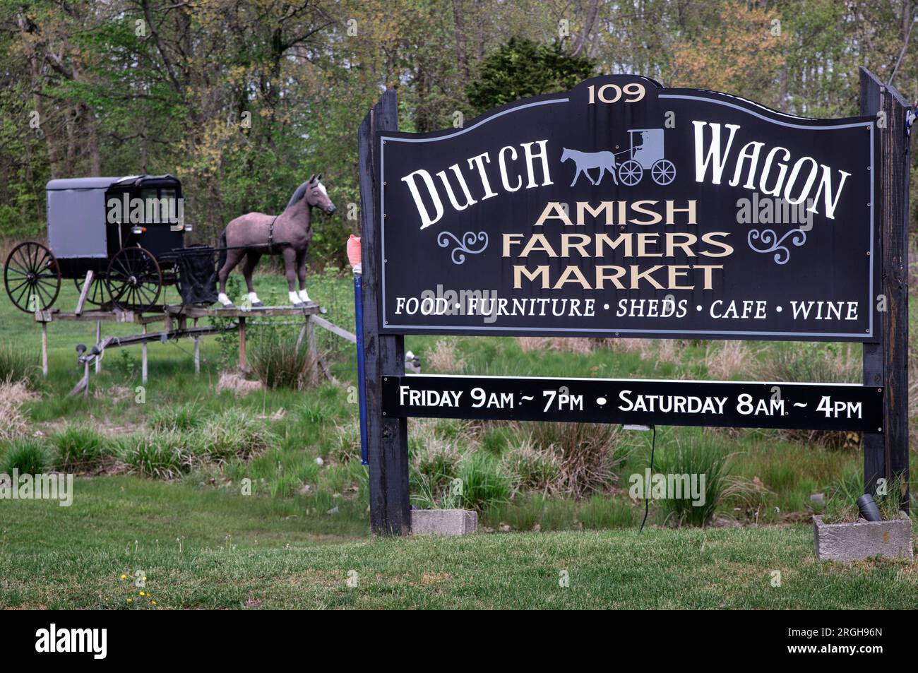 Dutch Wagon Amish Farmers Market. Banque D'Images